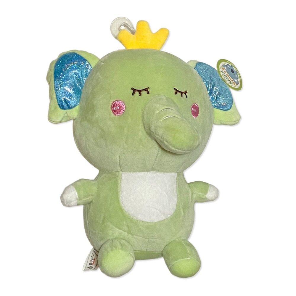 NWT Anime Palace Q 9" King Elephant Plush - Green Tiny Winy Stuffed Animal Toy